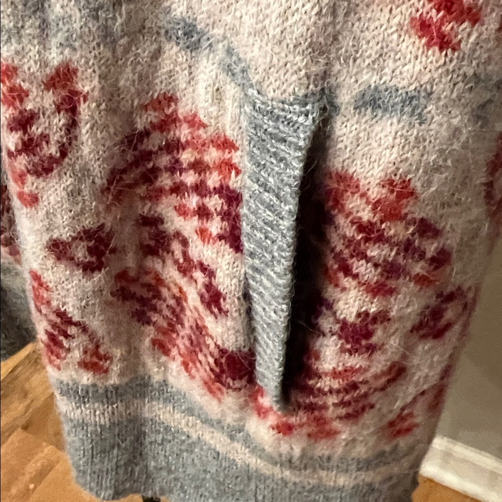 Pendleton Aztec Wool Alpaca Western zip sweater - image 3